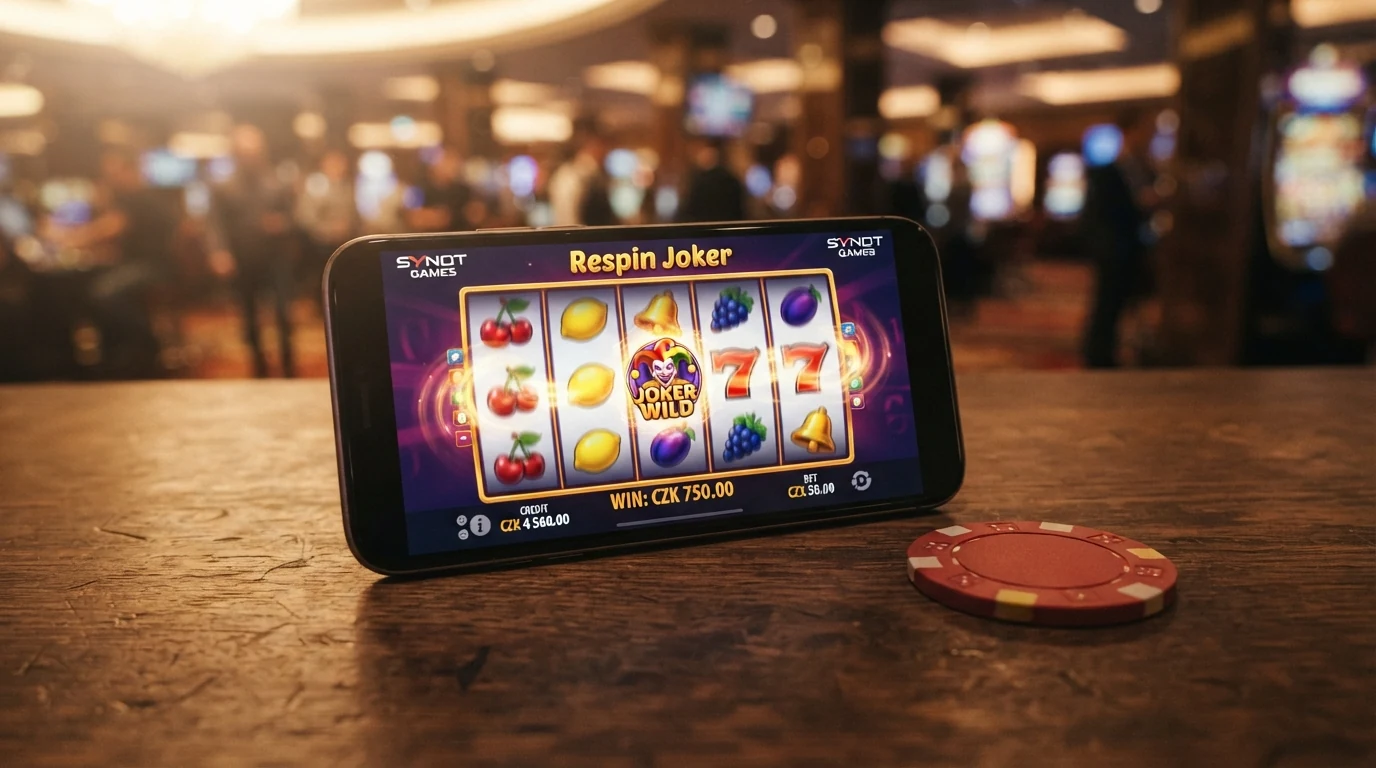 Roztočené válce výherního automatu Respin Joker od SYNOTu v českém online casinu