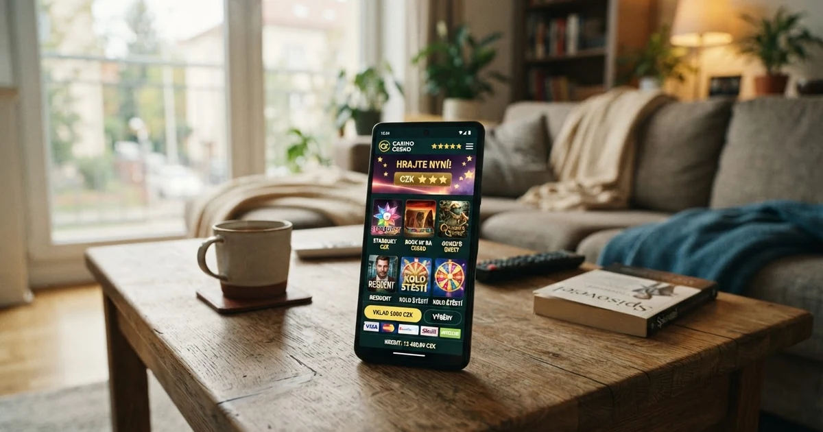 Rozhraní online casina v češtině s nabídkou výherních automatů a platebních metod