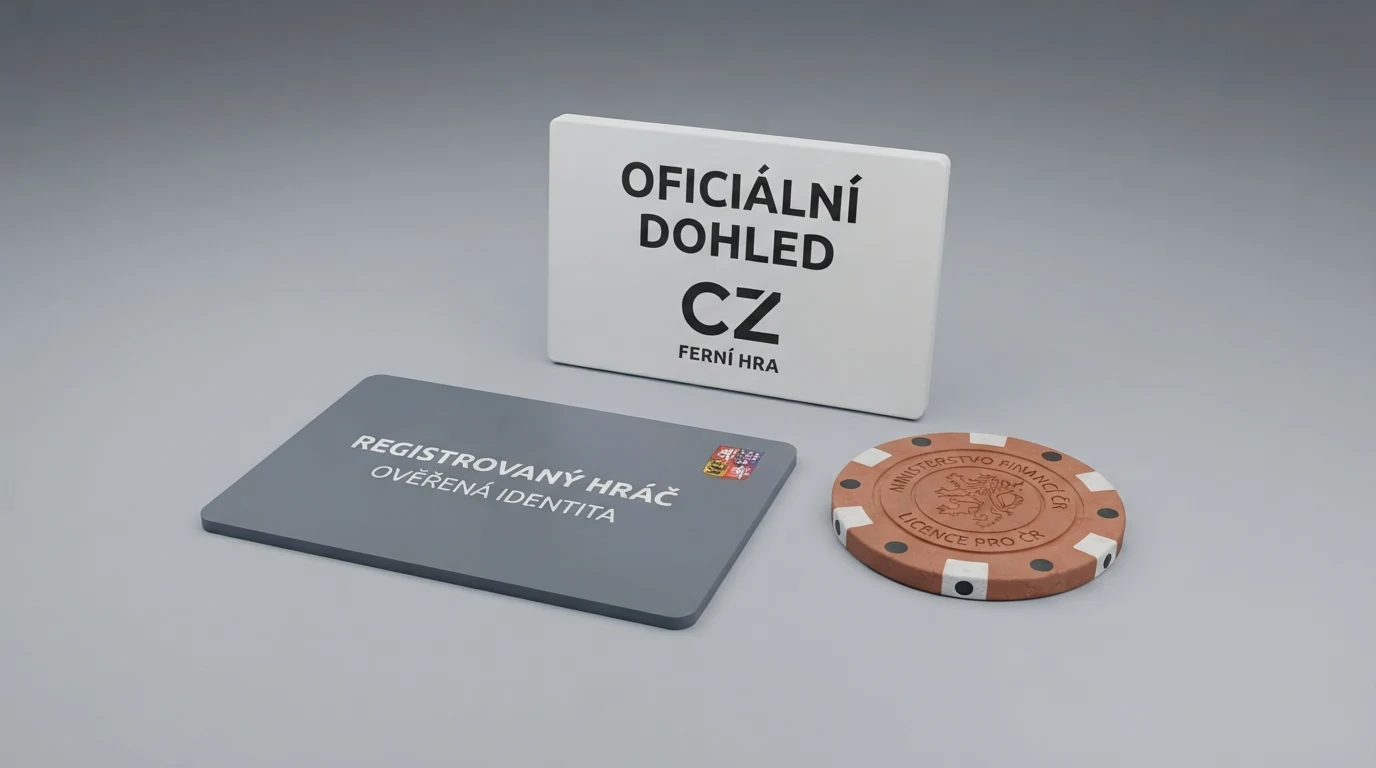 Úřední dokument s hlavičkou Ministerstva financí ČR a razítkem, vedle něj výtisk zákona o hazardních hrách