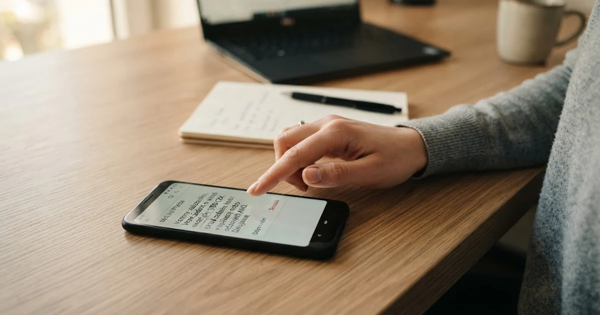 Mobilní telefon s displejem zobrazujícím potvrzovací SMS zprávu pro vklad do online casina přes platební metodu m-platba