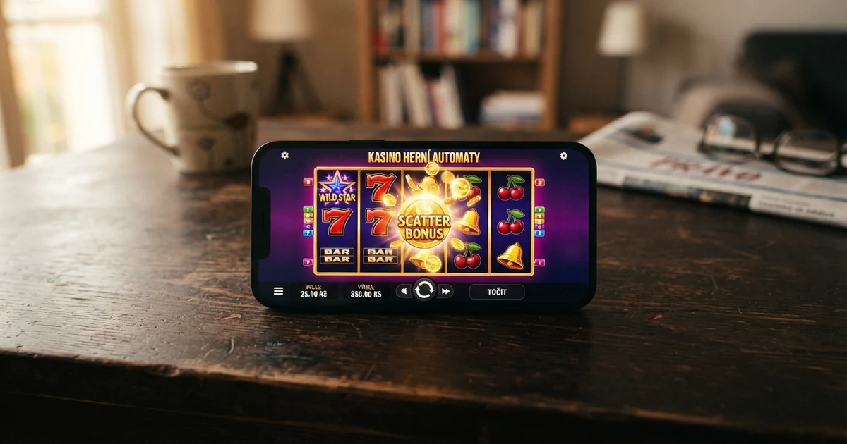 Rozsvícené výherní automaty v online casinu.