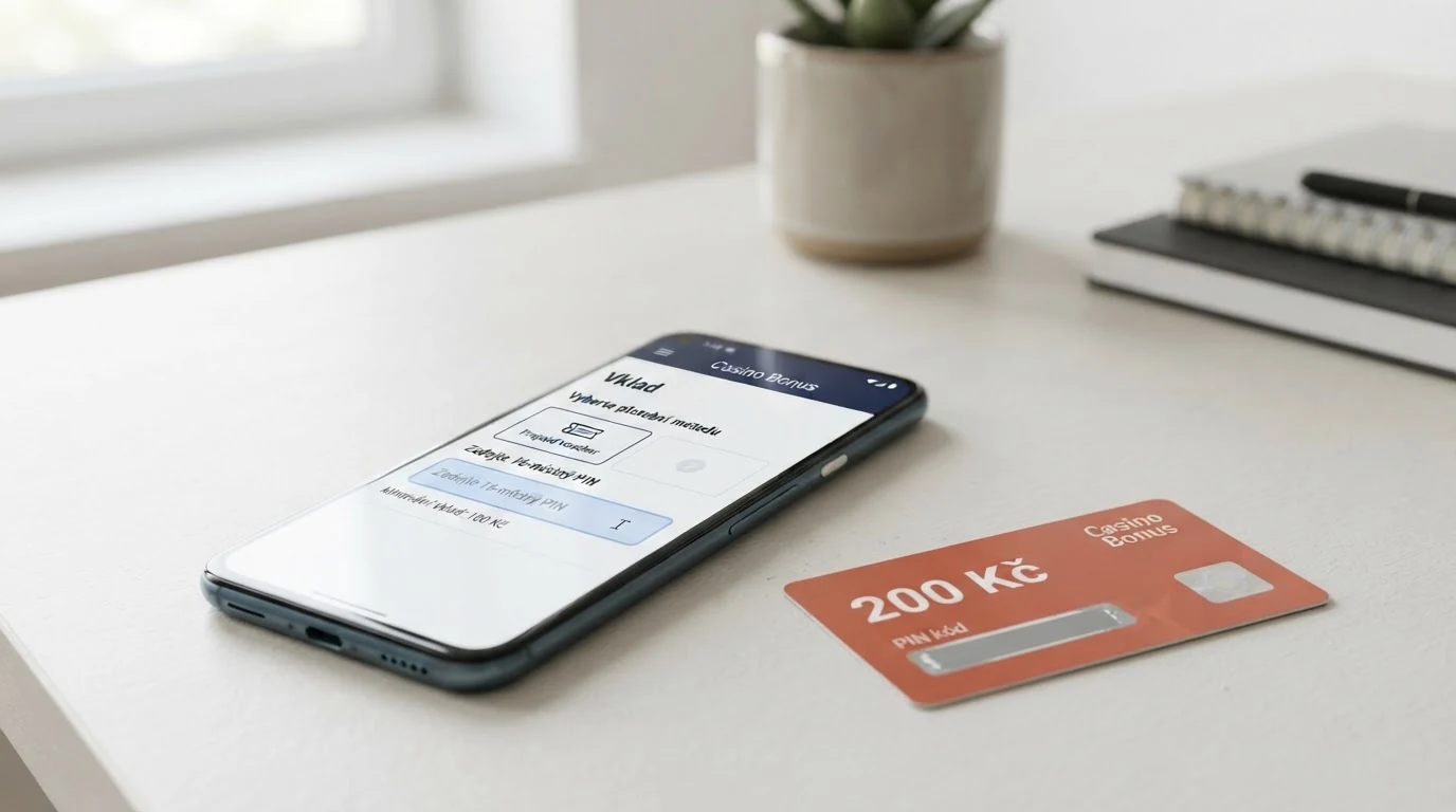 Ukázka formuláře pro zadání 16místného PIN kódu paysafecard v pokladně online casina