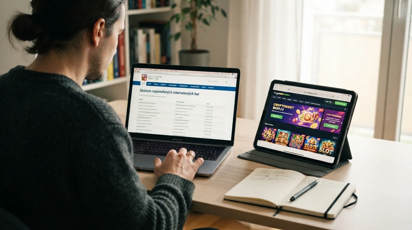 Výpis Seznamu nepovolených internetových her na webu Ministerstva financí